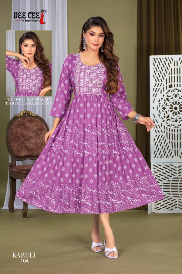 Deecee Karuli 1 Fancy Plain Anarkali Kurtis Collection